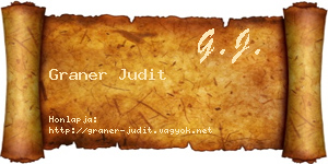 Graner Judit névjegykártya